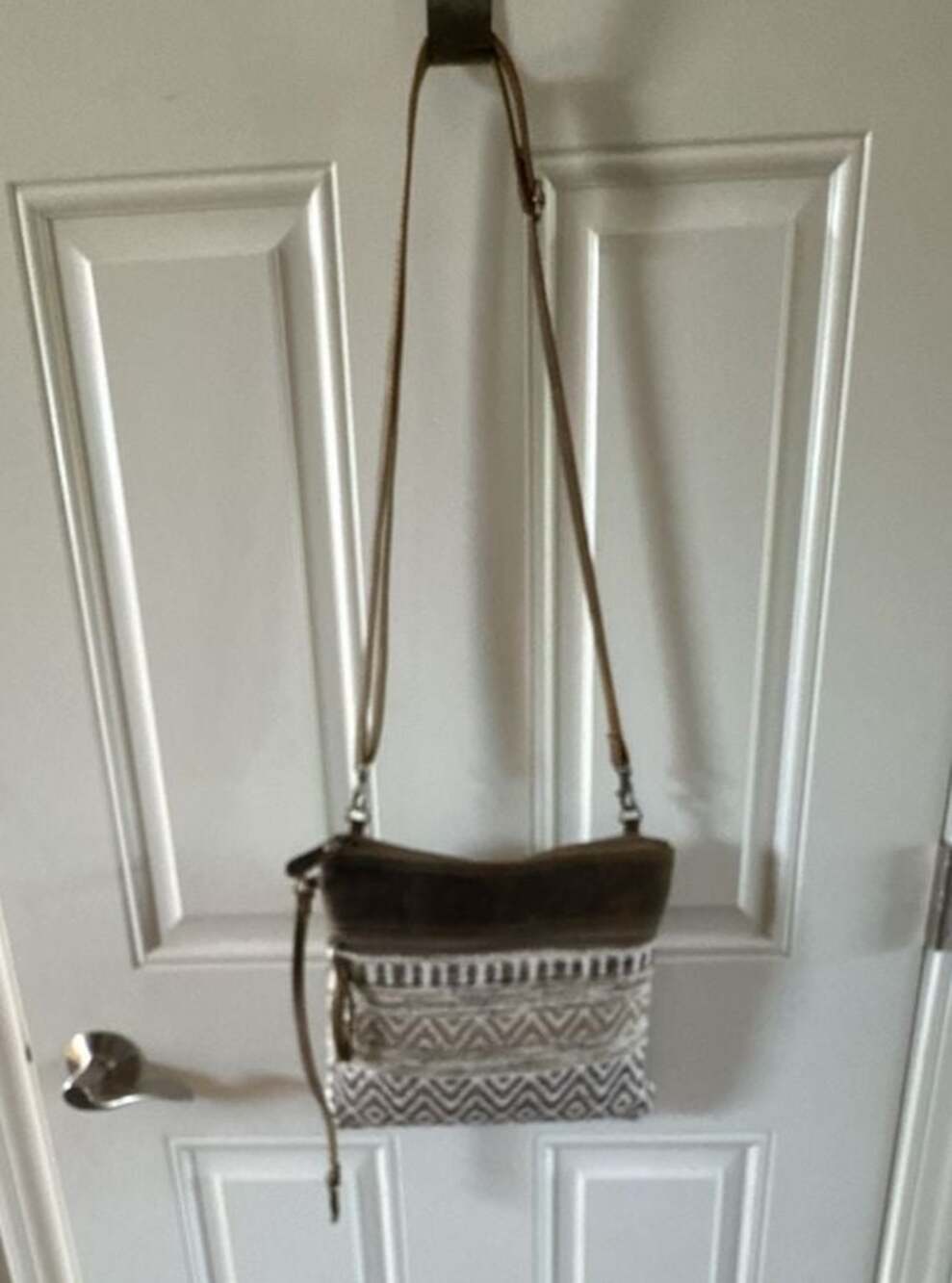 Myra Contentment Canvas and Leather Crossbody Bag